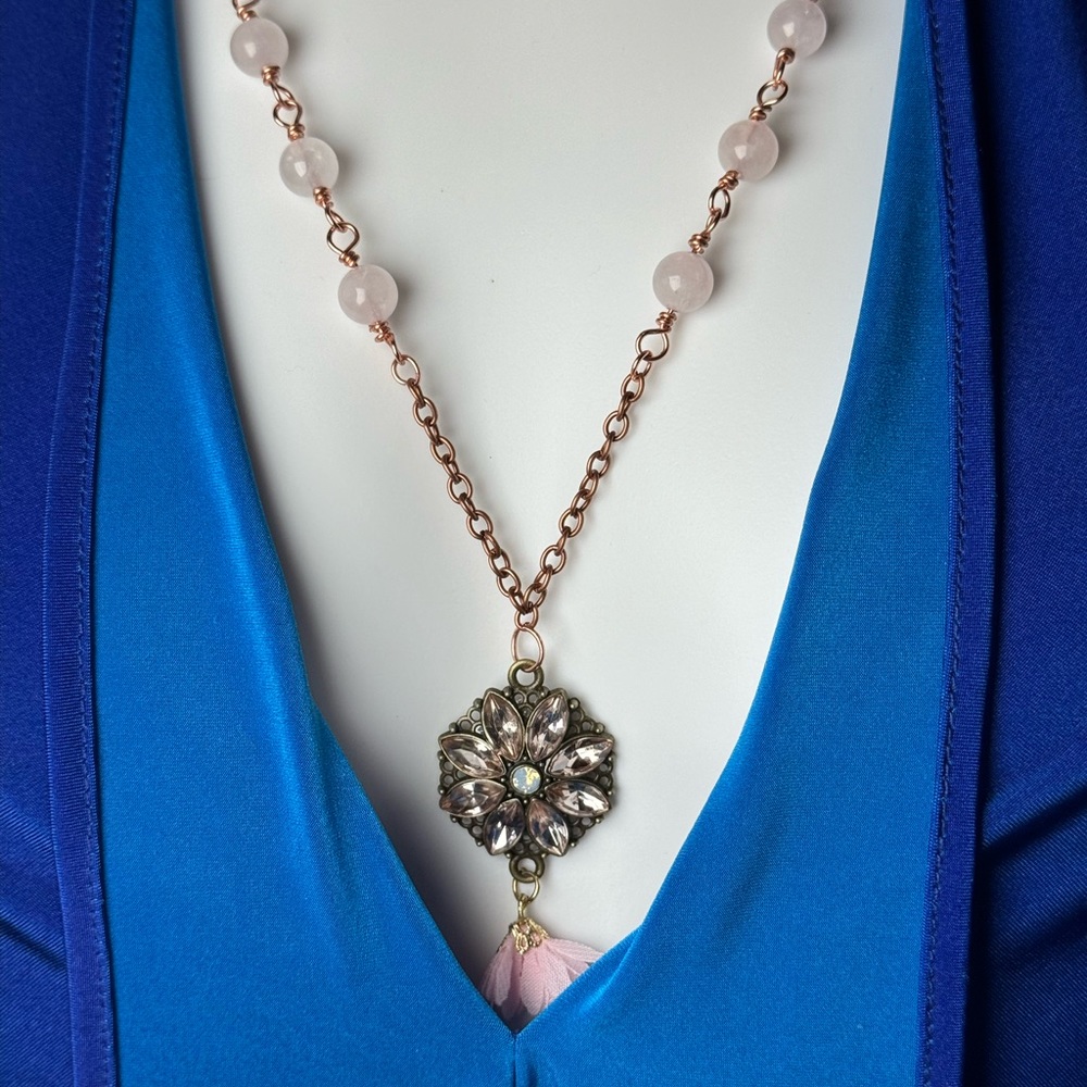 Boho necklace bohemian necklace gemstone necklace beaded necklace
